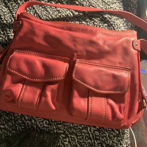 Fossil pink leather satchel